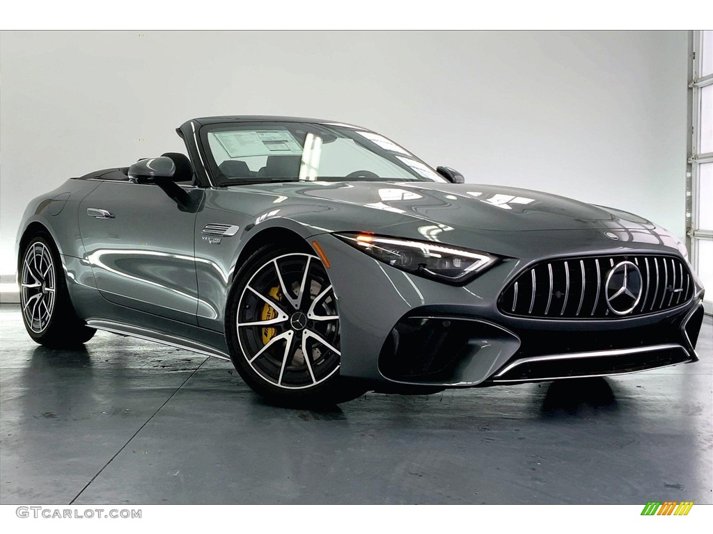 Selenite Gray Metallic 2023 Mercedes-Benz SL AMG 63 Roadster Exterior Photo #146196228