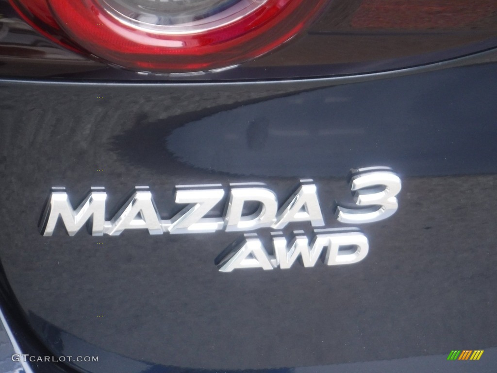 2020 MAZDA3 Preferred Hatchback AWD - Deep Crystal Blue Mica / Greige photo #8
