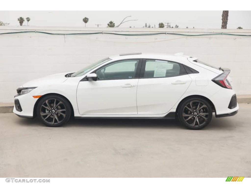 2019 Civic Sport Touring Hatchback - Taffeta White / Black photo #8