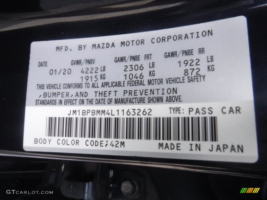 2020 MAZDA3 Preferred Hatchback AWD - Deep Crystal Blue Mica / Greige photo #37