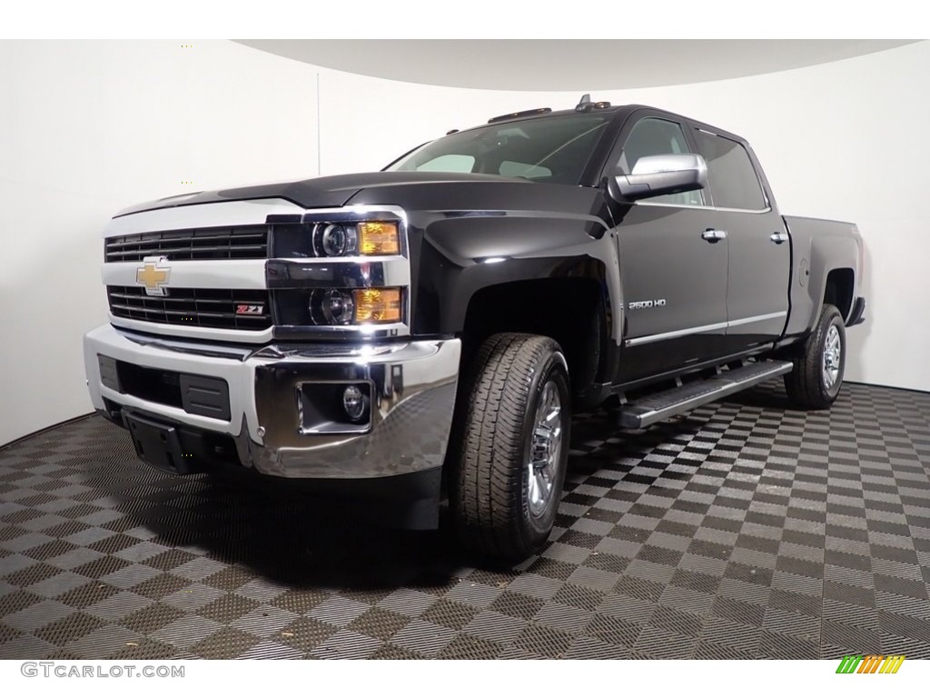 Black 2016 Chevrolet Silverado 2500HD LTZ Crew Cab 4x4 Exterior Photo #146198820