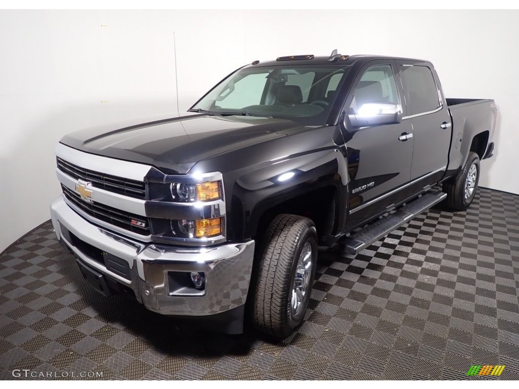 Black 2016 Chevrolet Silverado 2500HD LTZ Crew Cab 4x4 Exterior Photo #146198844