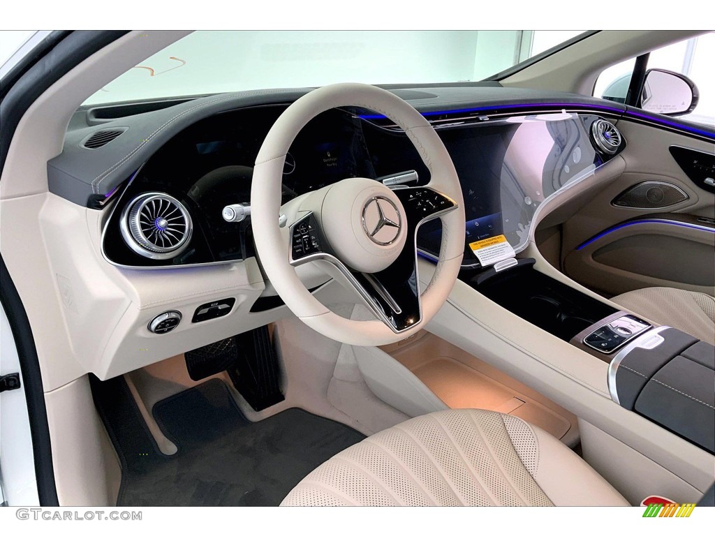 Macchiato Beige/Space Gray Interior 2023 Mercedes-Benz EQS 580 4Matic Sedan Photo #146199493