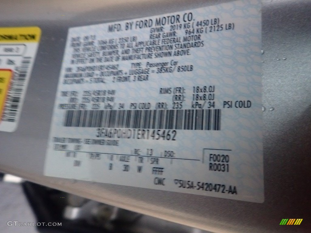 2014 Fusion SE EcoBoost - Ingot Silver / Charcoal Black photo #26