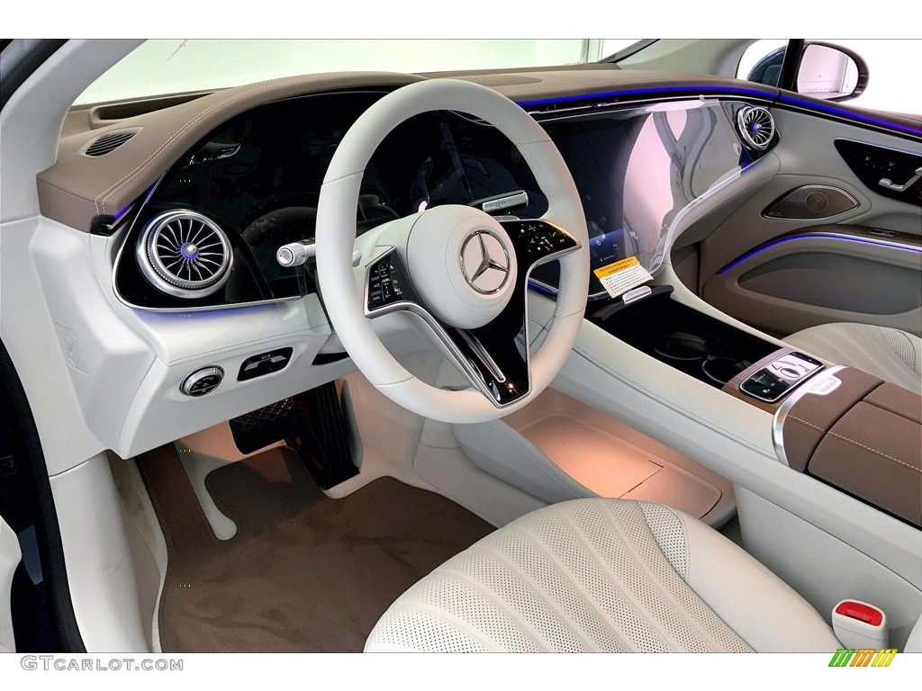Neva Gray/Sable Brown Interior 2023 Mercedes-Benz EQS 580 4Matic Sedan Photo #146199810