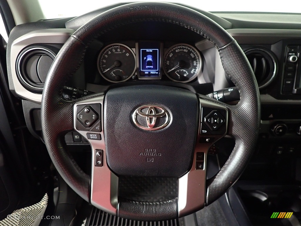 2018 Tacoma SR5 Double Cab 4x4 - Midnight Black Metallic / Cement Gray photo #22