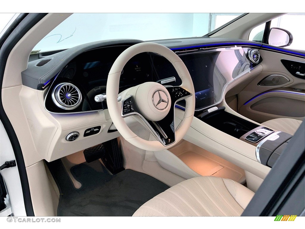 Macchiato Beige/Space Gray Interior 2023 Mercedes-Benz EQS 580 4Matic Sedan Photo #146200137