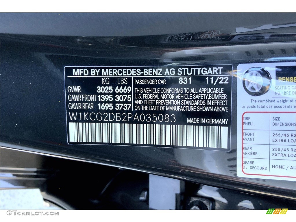 2023 Mercedes-Benz EQS 450+ Sedan Color Code Photos