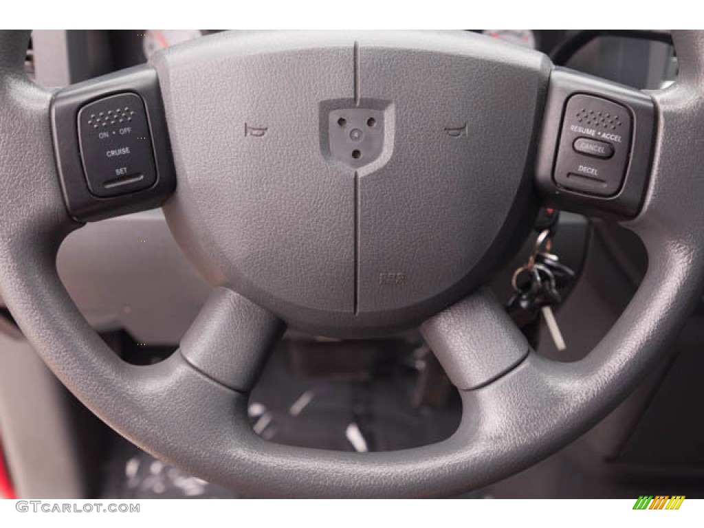 2007 Dodge Ram 1500 SLT Quad Cab Medium Slate Gray Steering Wheel Photo #146201580