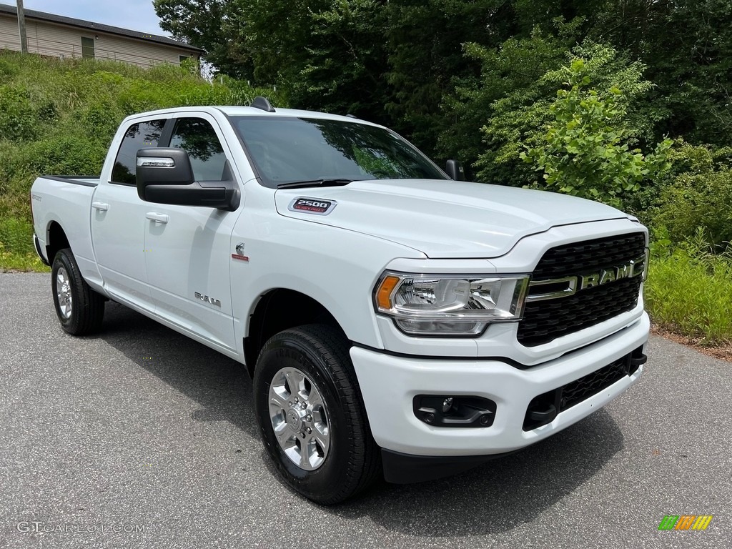 Bright White 2023 Ram 2500 Big Horn Crew Cab 4x4 Exterior Photo #146202192