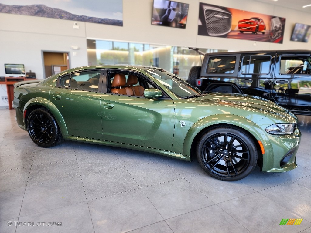 F8 Green 2022 Dodge Charger SRT Hellcat Widebody Exterior Photo #146202327
