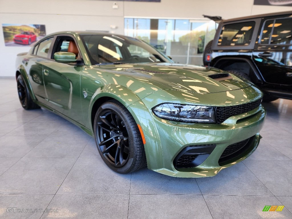 F8 Green 2022 Dodge Charger SRT Hellcat Widebody Exterior Photo #146202351