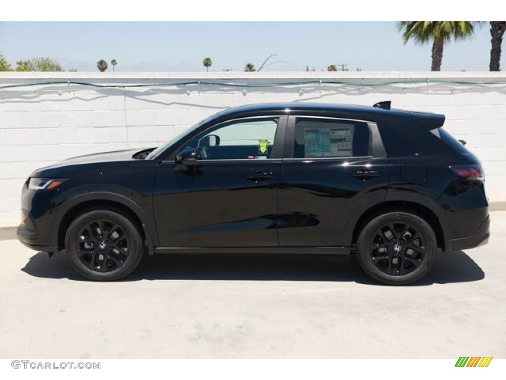 Crystal Black Pearl 2024 Honda HR-V Sport Exterior Photo #146202885