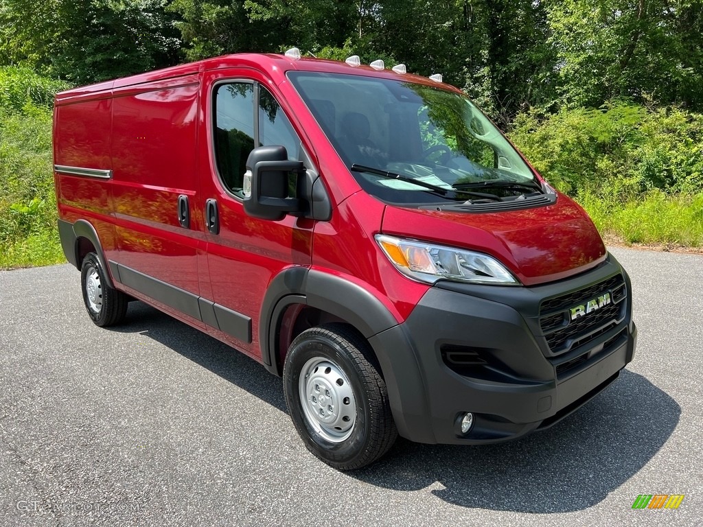 Deep Cherry Red Crystal Pearl 2023 Ram ProMaster 1500 Low Roof Cargo Van Exterior Photo #146202948