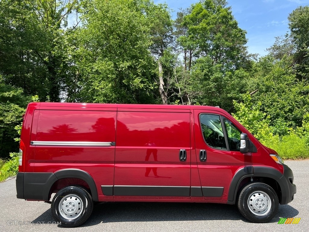 Deep Cherry Red Crystal Pearl 2023 Ram ProMaster 1500 Low Roof Cargo Van Exterior Photo #146202972