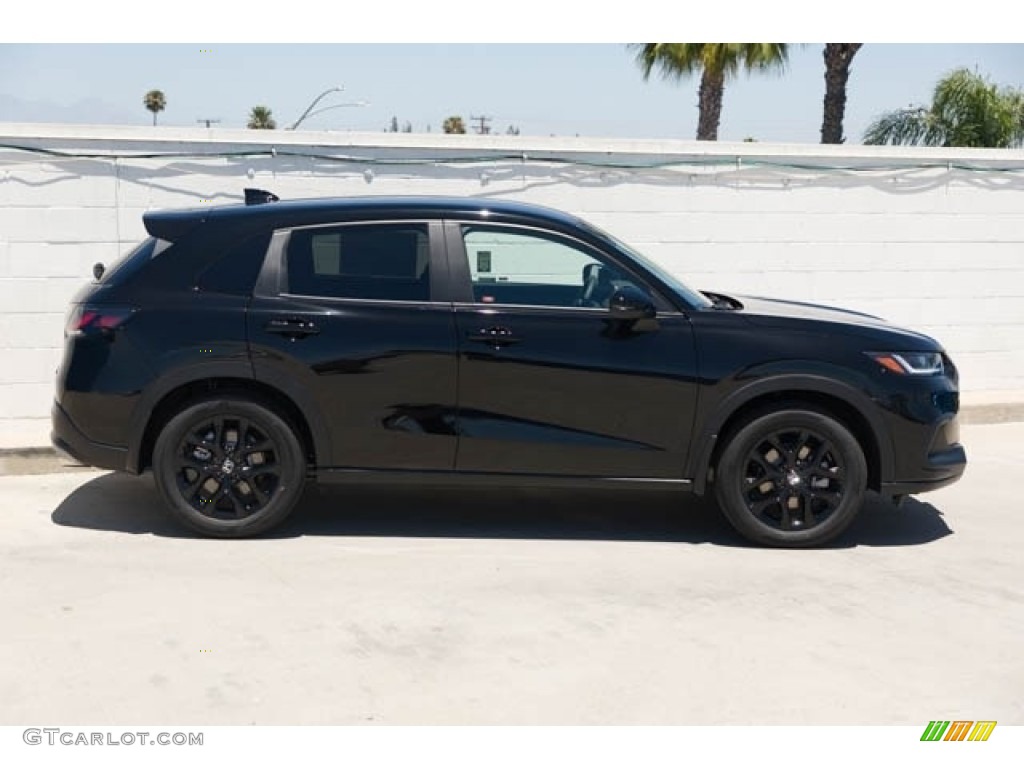 Crystal Black Pearl 2024 Honda HR-V Sport Exterior Photo #146202990