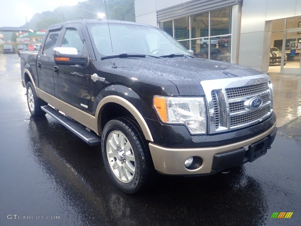 2012 F150 King Ranch SuperCrew 4x4 - Tuxedo Black Metallic / King Ranch Chaparral Leather photo #8