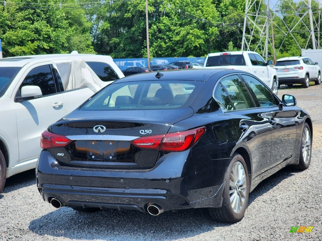 2021 Q50 3.0t Luxe AWD - Black Obsidian / Graphite photo #3