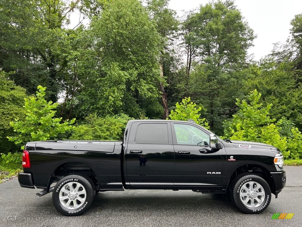 Diamond Black Crystal Pearl 2023 Ram 3500 Laramie Crew Cab 4x4 Exterior Photo #146204502