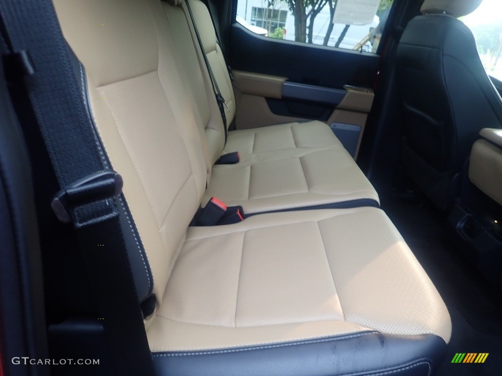 Black/Baja Tan Interior 2022 Ford F150 Lariat SuperCrew 4x4 Photo #146204724