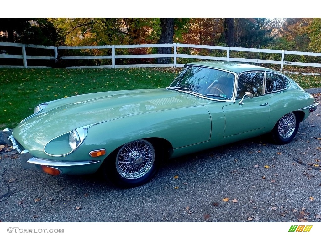Willow Green 1969 Jaguar E-Type XKE 4.2 Fixed Head Coupe Exterior Photo #146207682