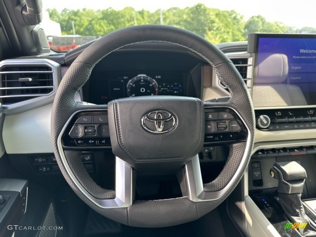 2023 Toyota Tundra Capstone CrewMax 4x4 Black/White Steering Wheel Photo #146208094