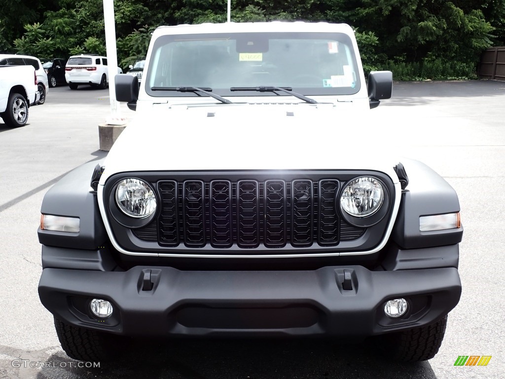 Bright White 2024 Jeep Wrangler 4-Door Sport S 4x4 Exterior Photo #146208303