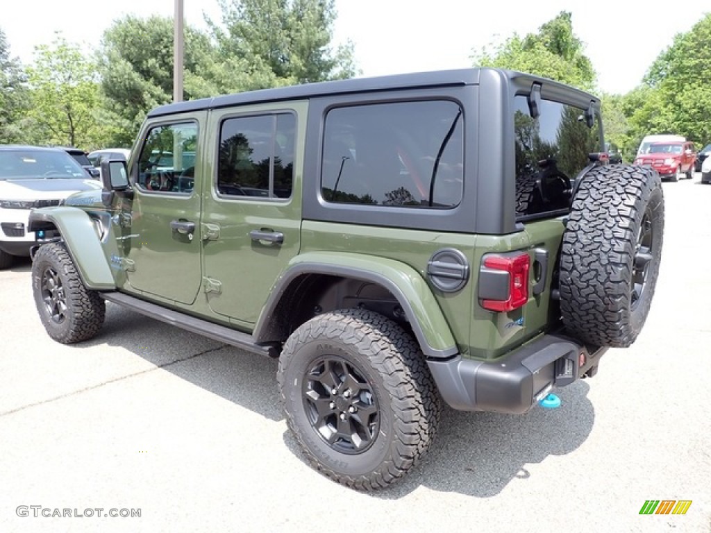 2023 Wrangler Unlimited Rubicon 4XE 20th Anniversary Hybrid - Sarge Green / 20th Anniversary Red/Black photo #3