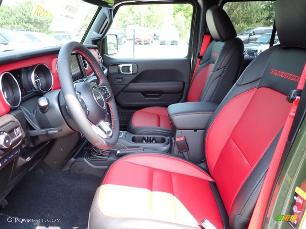 2023 Wrangler Unlimited Rubicon 4XE 20th Anniversary Hybrid - Sarge Green / 20th Anniversary Red/Black photo #14