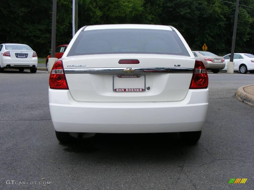 2007 Malibu LS Sedan - White / Titanium Gray photo #17