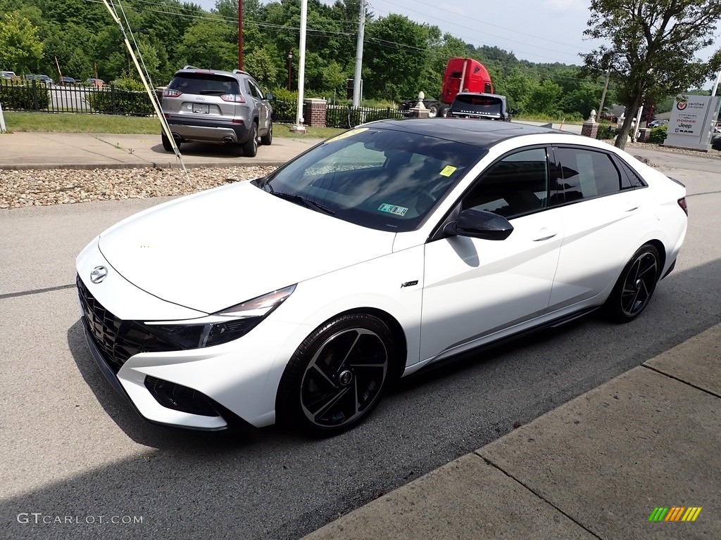 2021 Elantra N-Line - Ceramic White / Black photo #4