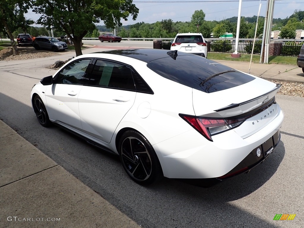 2021 Elantra N-Line - Ceramic White / Black photo #5