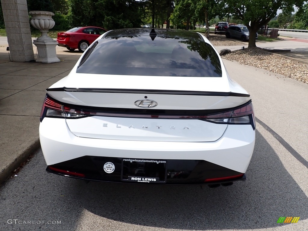 2021 Elantra N-Line - Ceramic White / Black photo #6