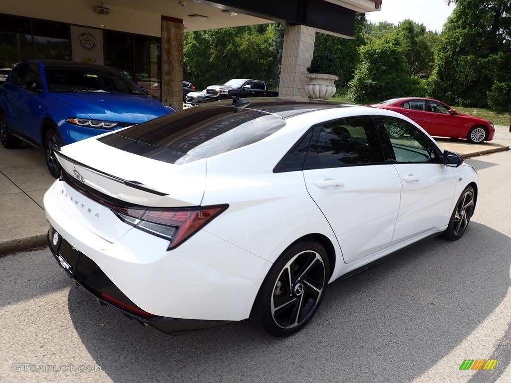 2021 Elantra N-Line - Ceramic White / Black photo #7