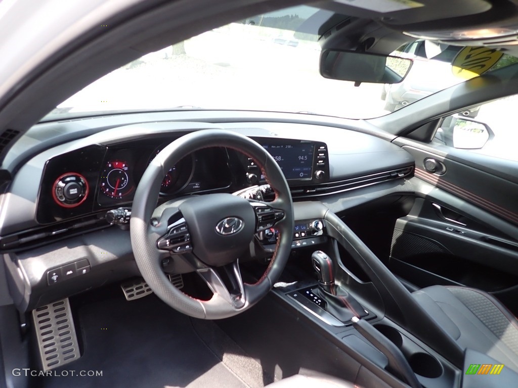 2021 Elantra N-Line - Ceramic White / Black photo #13