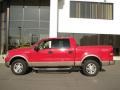 2004 Bright Red Ford F150 Lariat SuperCrew 4x4  photo #1