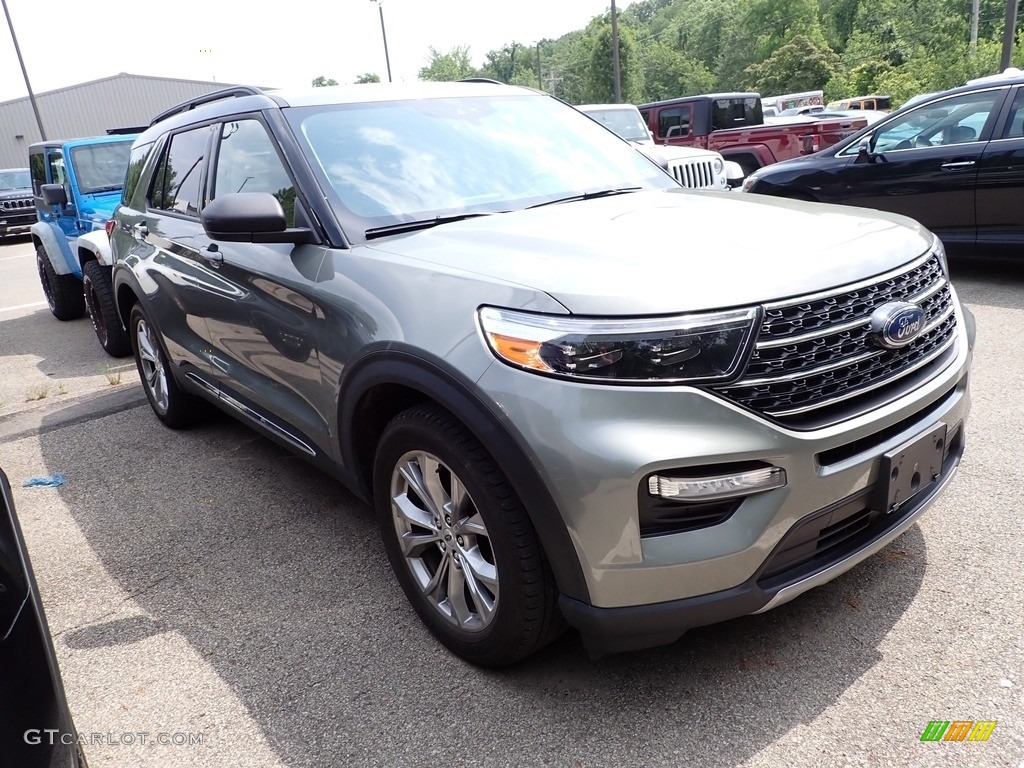 2020 Explorer XLT 4WD - Silver Spruce Metallic / Ebony photo #3