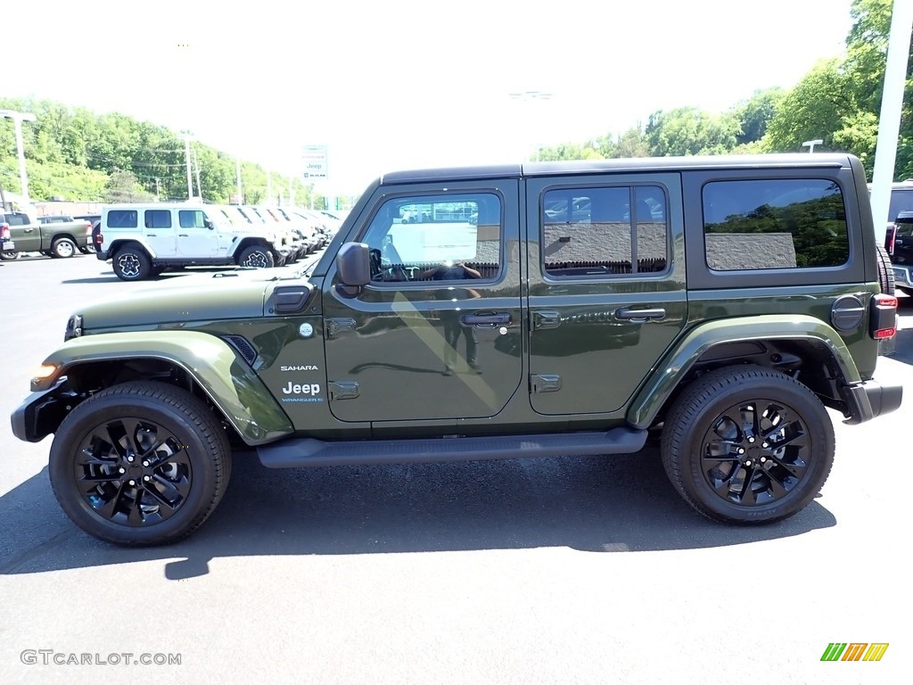 2023 Wrangler Unlimited Sahara 4XE Hybrid - Sarge Green / Dark Saddle/Black photo #2