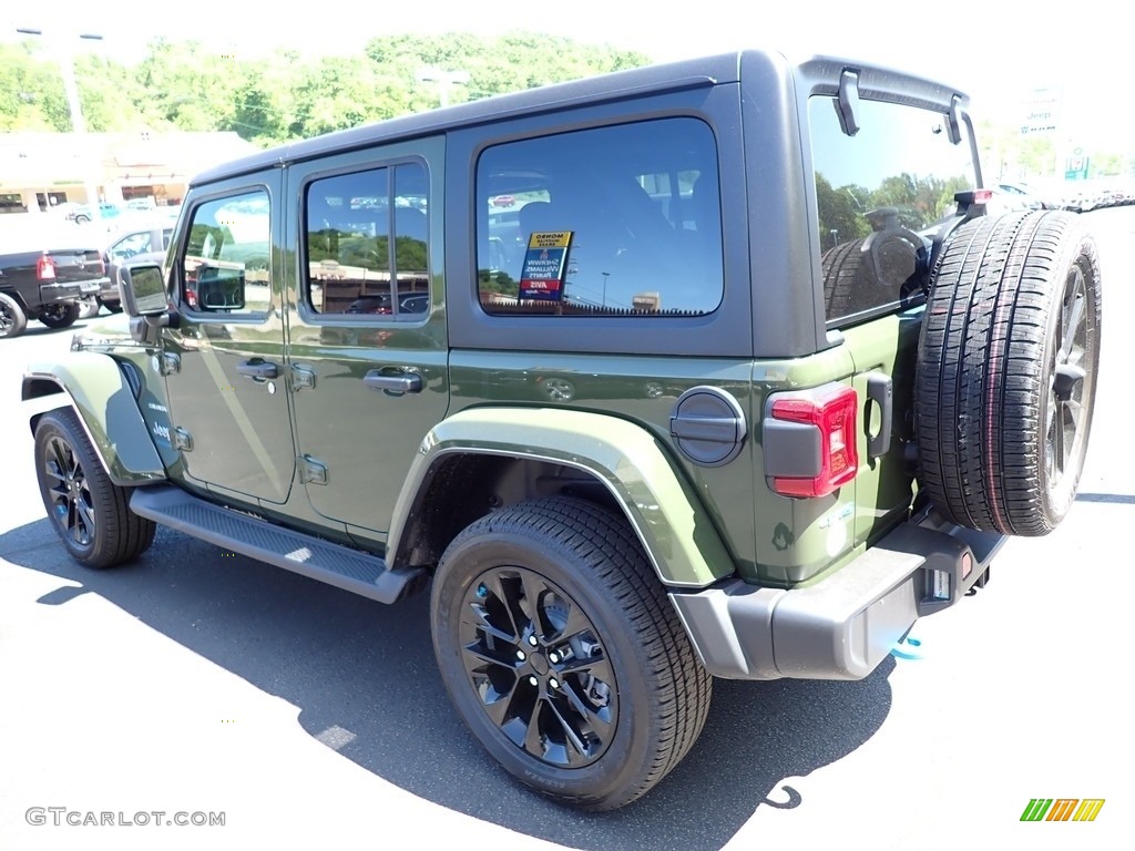 2023 Wrangler Unlimited Sahara 4XE Hybrid - Sarge Green / Dark Saddle/Black photo #3