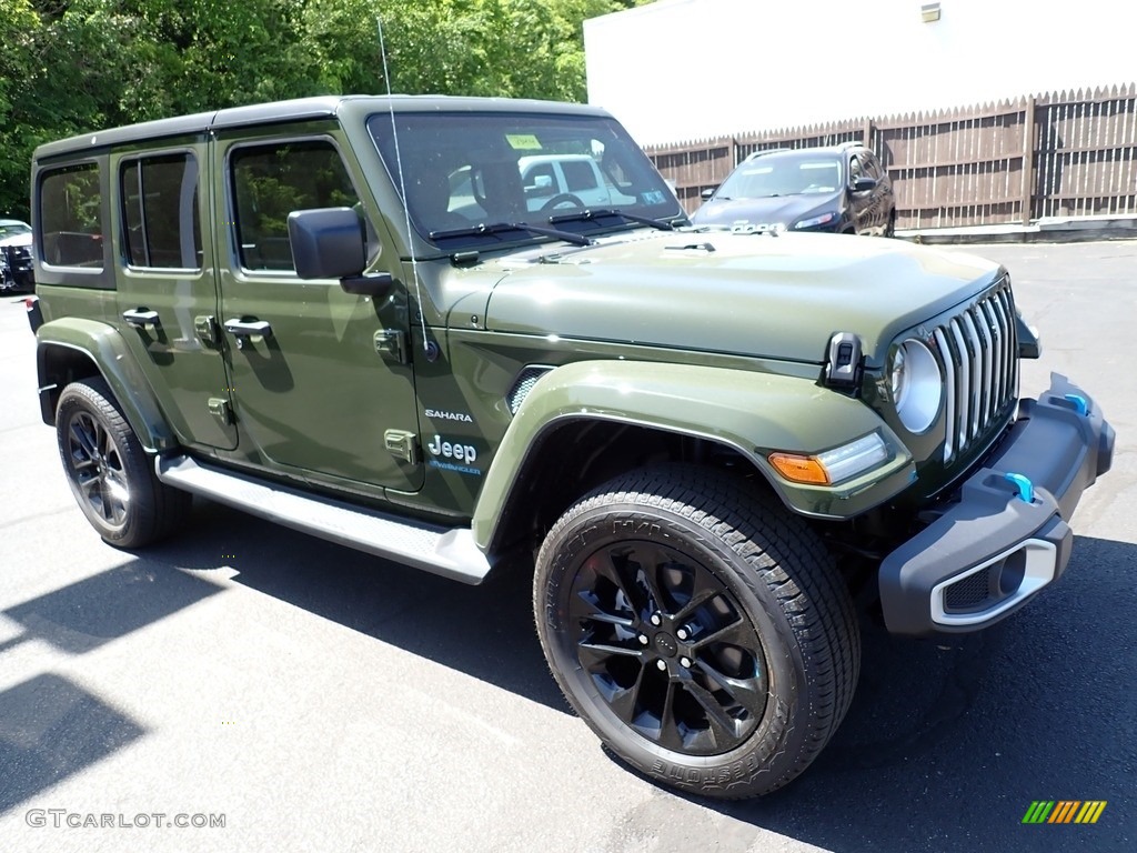 2023 Wrangler Unlimited Sahara 4XE Hybrid - Sarge Green / Dark Saddle/Black photo #8