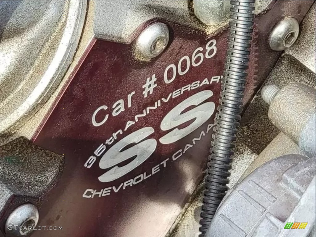 2002 Chevrolet Camaro Z28 SS 35th Anniversary Edition Convertible Info Tag Photos