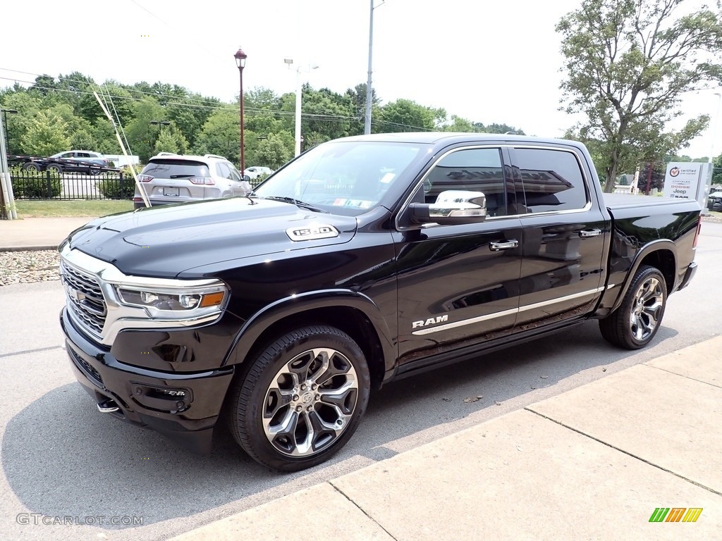 Diamond Black Crystal Pearl 2022 Ram 1500 Limited Crew Cab 4x4 Exterior Photo #146219264