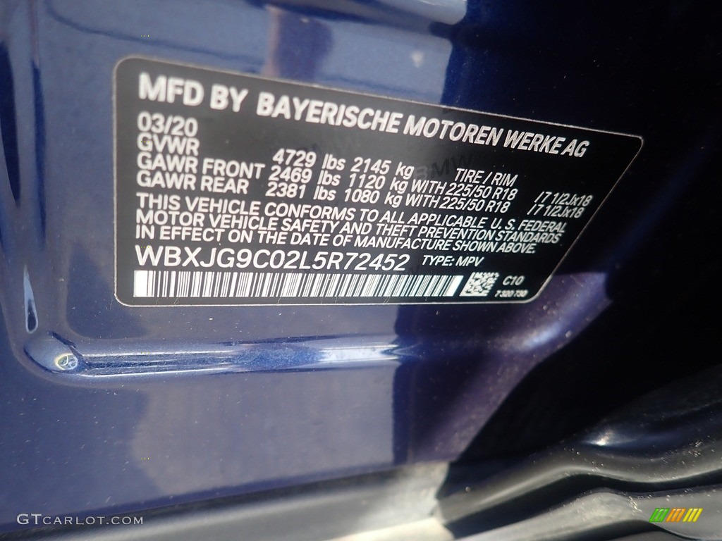 2020 X1 xDrive28i - Misano Blue Metallic / Black photo #27