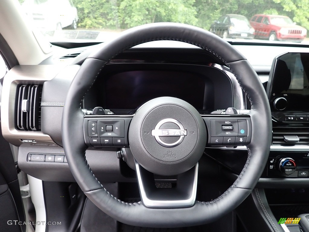 2023 Nissan Pathfinder Rock Creek 4x4 Charcoal Steering Wheel Photo #146220484