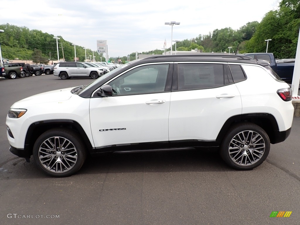 Bright White 2023 Jeep Compass Limited 4x4 Exterior Photo #146220501