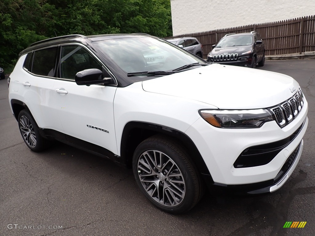 Bright White 2023 Jeep Compass Limited 4x4 Exterior Photo #146220606