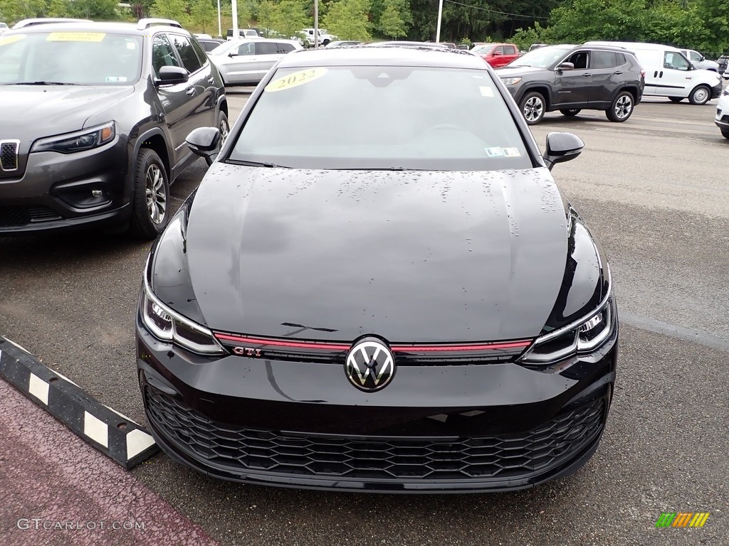 2022 Golf GTI S - Deep Black Pearl / Titan Black/Scalepaper Plaid photo #2