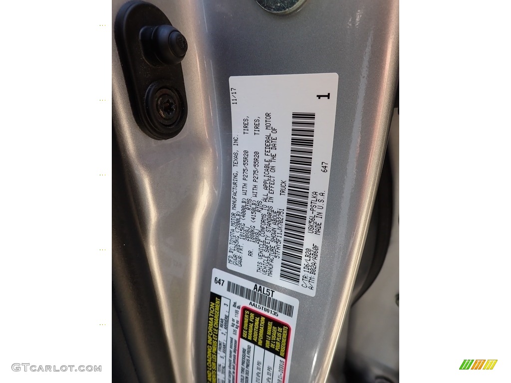 2018 Tundra Limited CrewMax 4x4 - Silver Sky Metallic / Black photo #20