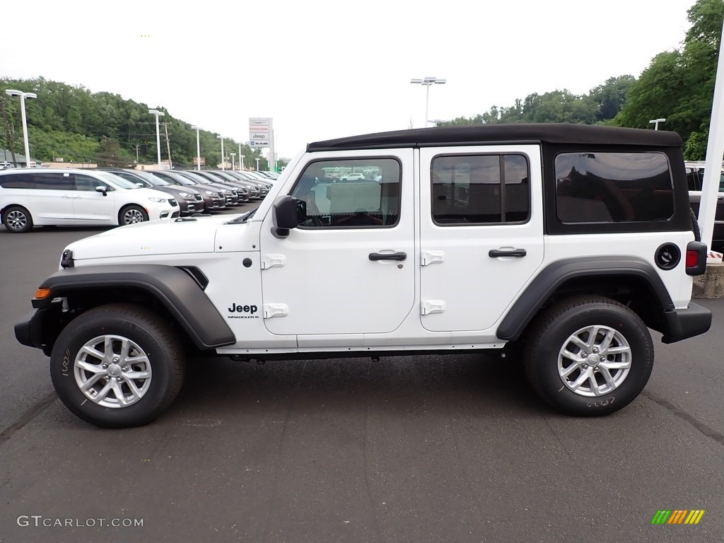 Bright White 2023 Jeep Wrangler Unlimited Sport 4x4 Exterior Photo #146222643