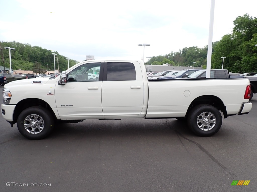 Bright White 2023 Ram 3500 Laramie Crew Cab 4x4 Exterior Photo #146223927